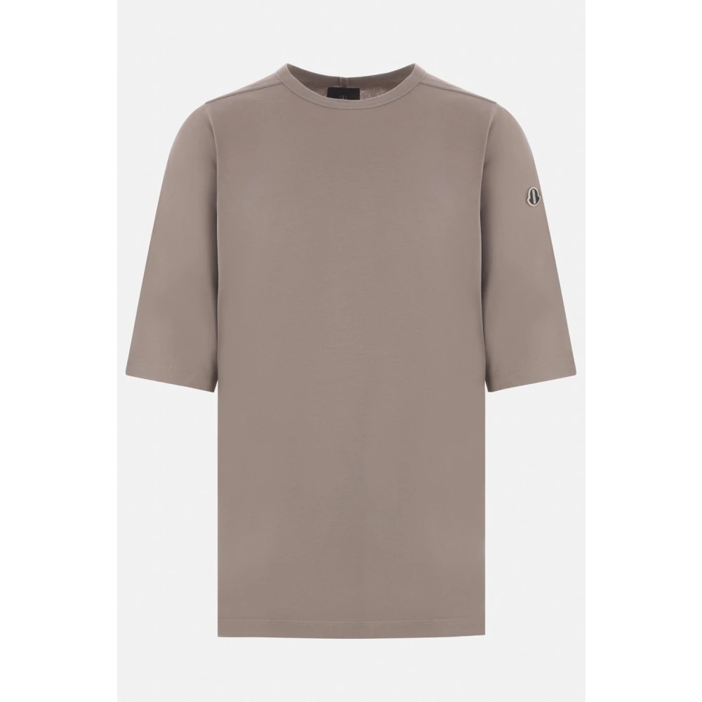 Moncler Oversized T-shirt in katoenen jersey Brown Heren