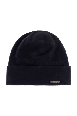 Cashmere Beanie with Logo