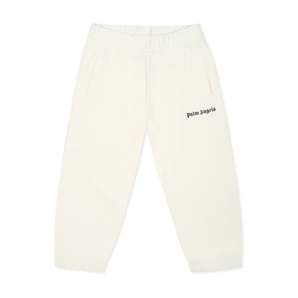 Palm Angels Unisex Kids Beige Sweatpants,, Ivory Trousers Medium
