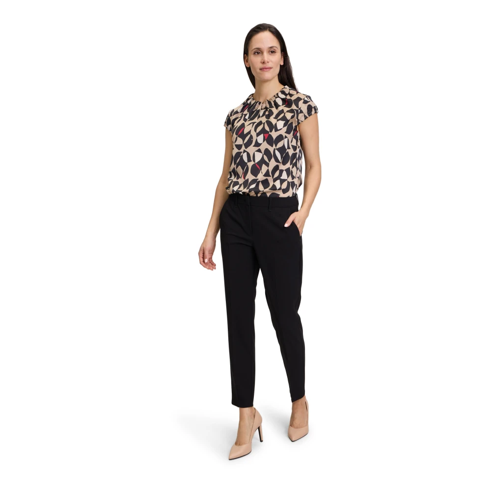 Betty & Co Blouse met korte mouwen en uniek design Multicolor Dames