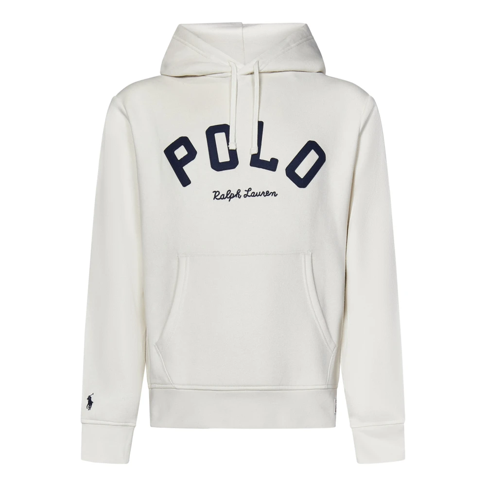 Polo Ralph Lauren Witte Sweatshirt Aw24 Stijlvol Logo Patch White Heren