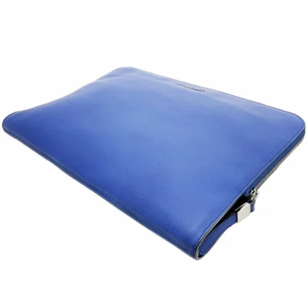 Burberry Vintage Pre-owned Leather clutches Blue Dames