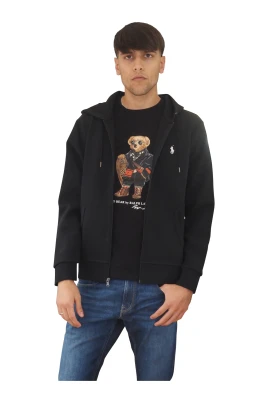 Felpa zip cappuccio
