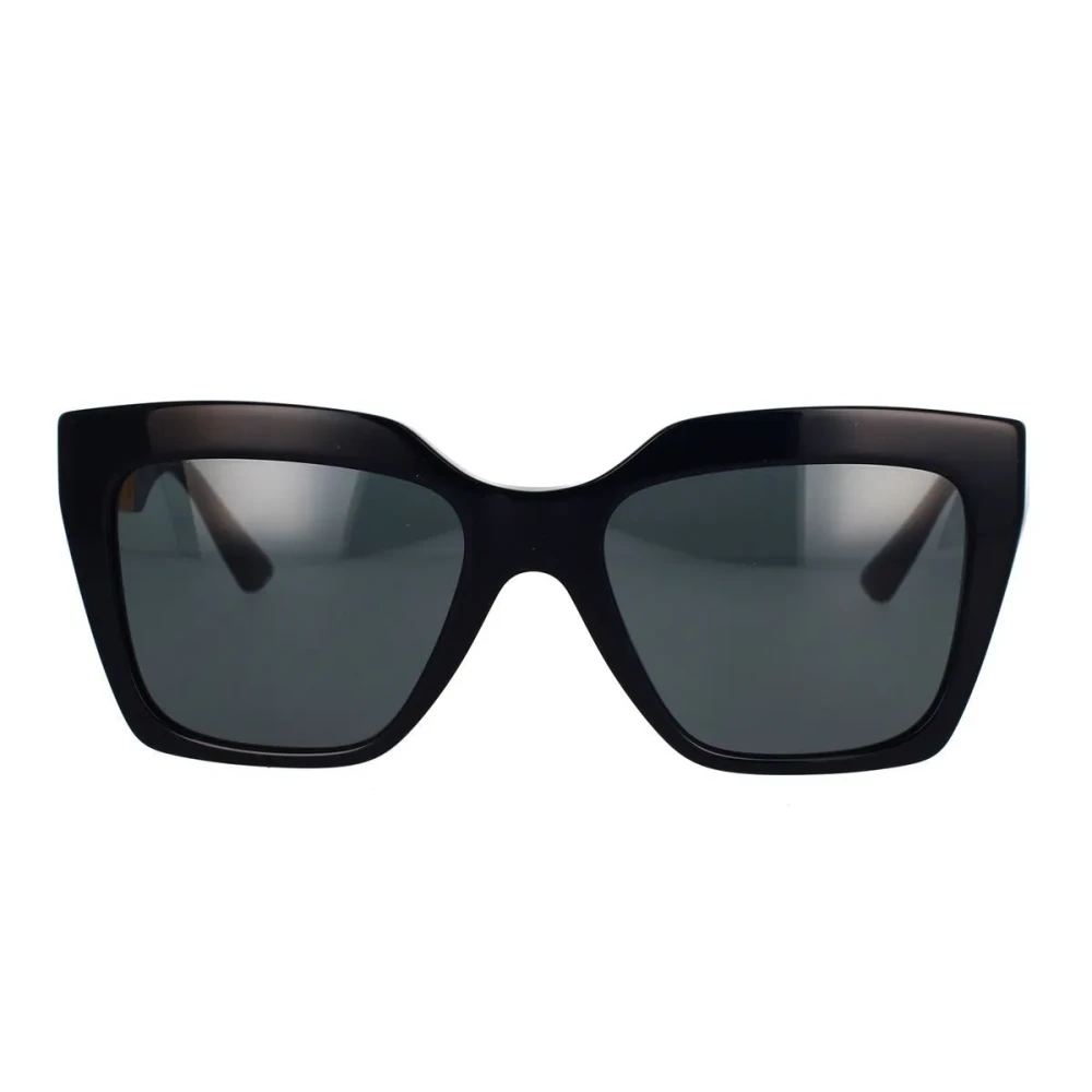 Versace Unisex Black Sunglasses,, Square Sunglasses In Dark Grey Medium