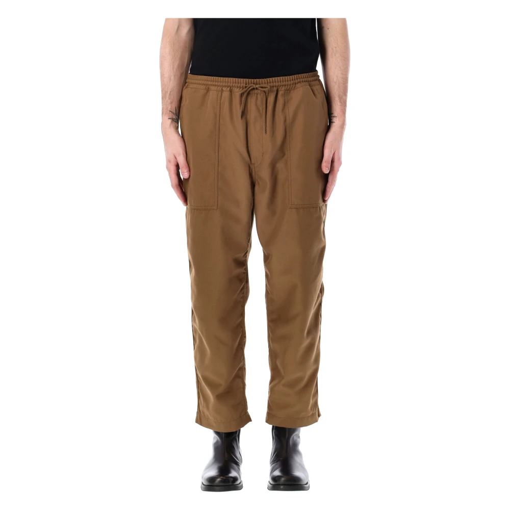 Comme des Garçons Bruine Elastische Taille Chino Broek Brown Heren