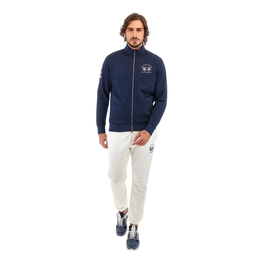 LA MARTINA Heren Zip Sweatshirt Regular Fit Raul Blue Heren