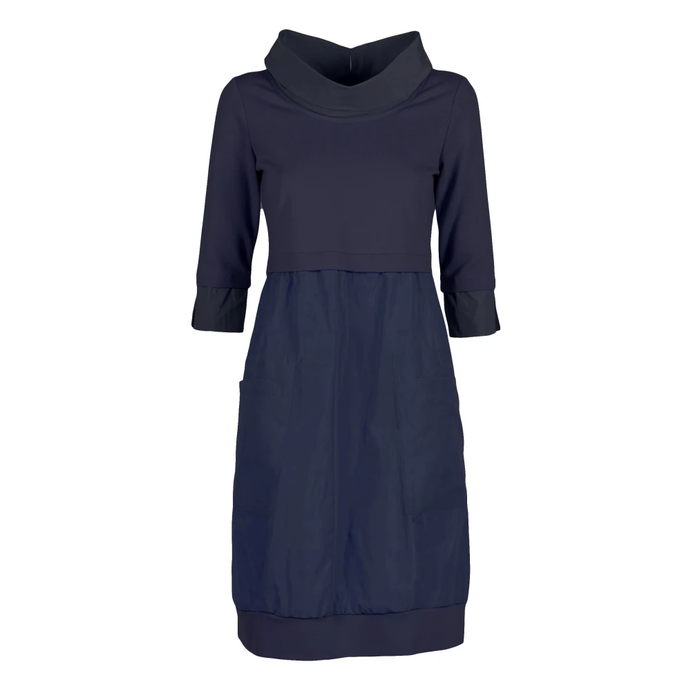 Vicario Cinque Milano Stitch Jurk met Ballonrok Blue Dames