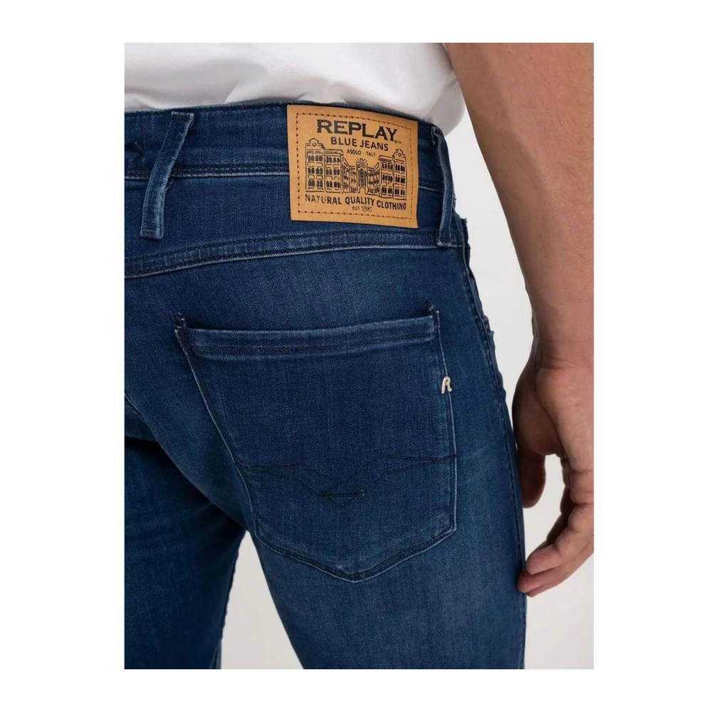 Replay Slim Fit Katoenmix Jeans Blue Heren