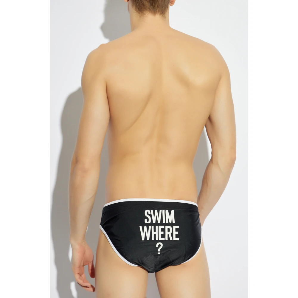 Moschino Zwembroek Black Heren