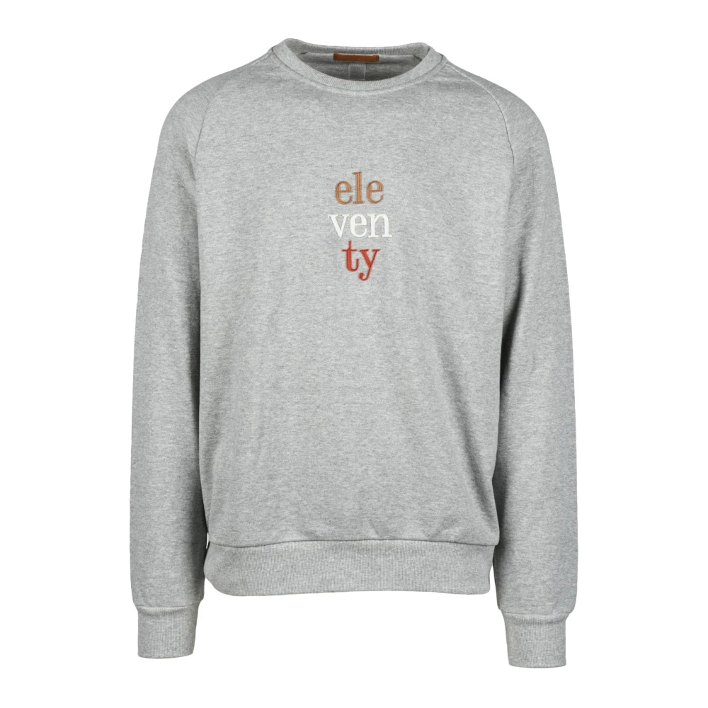 Eleventy Katoenen Sweatshirt Gray Heren