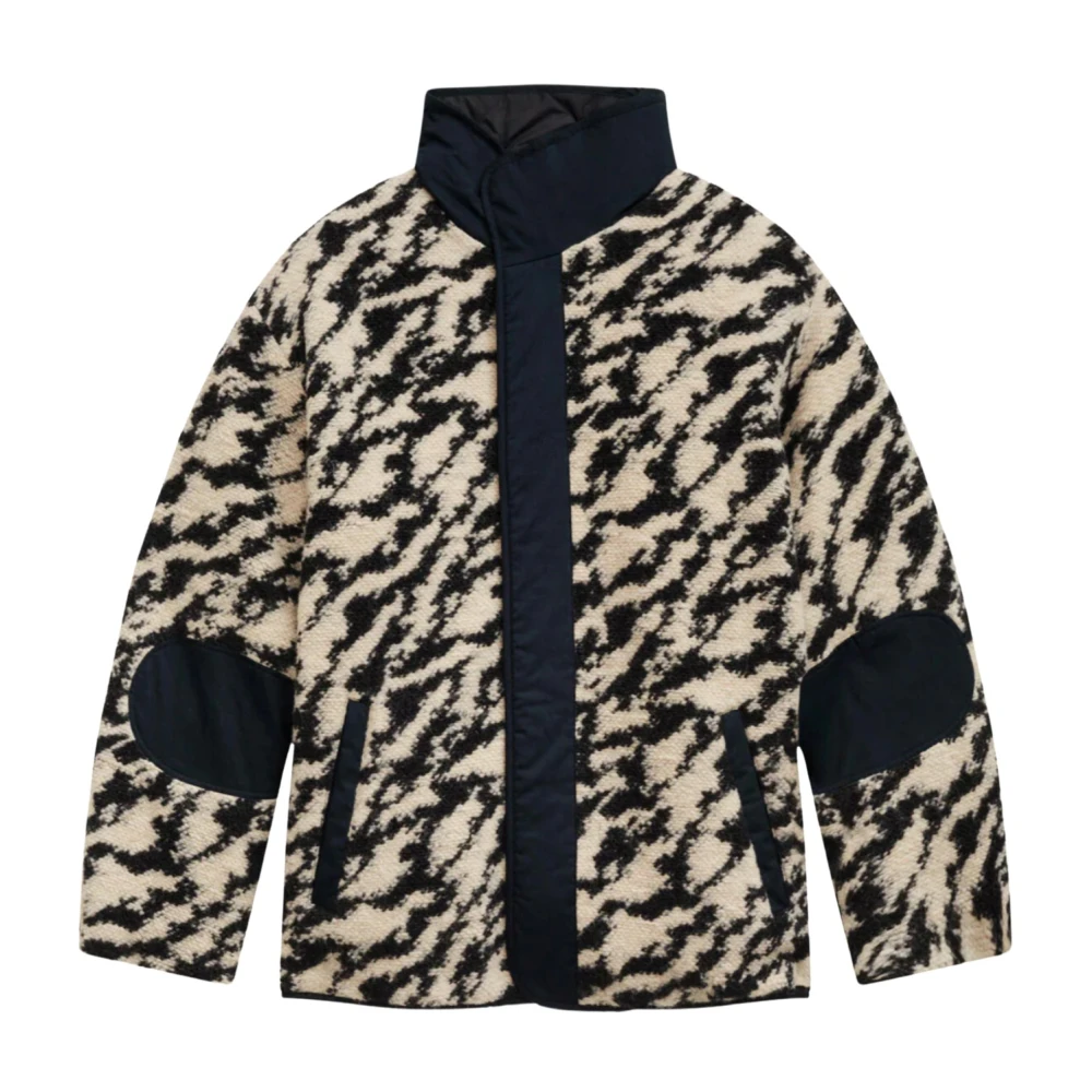 Isabel marant Omkeerbare Zebra Patroon Wollen Jas Multicolor Heren