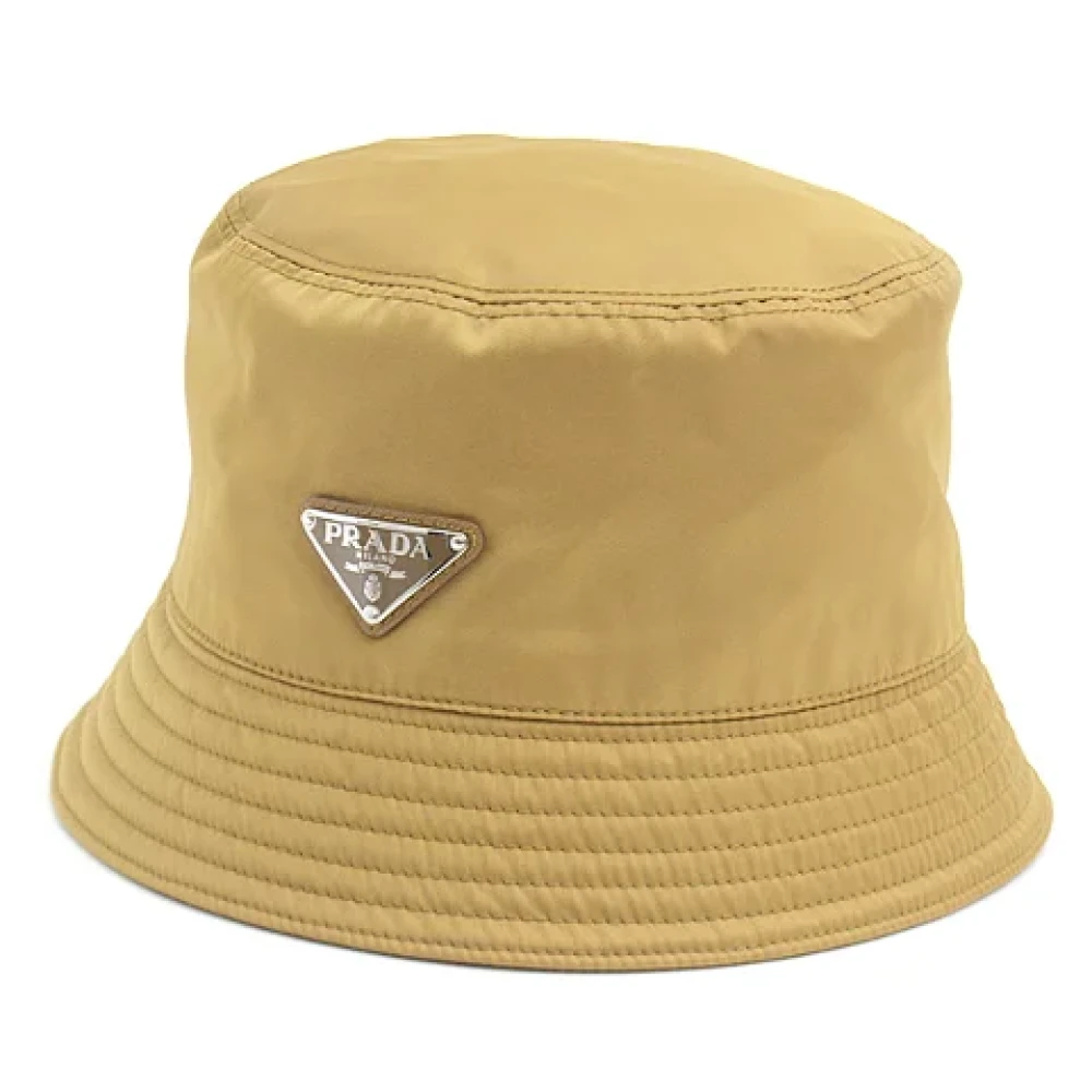 Prada Vintage Pre-owned Canvas hats Brown Unisex