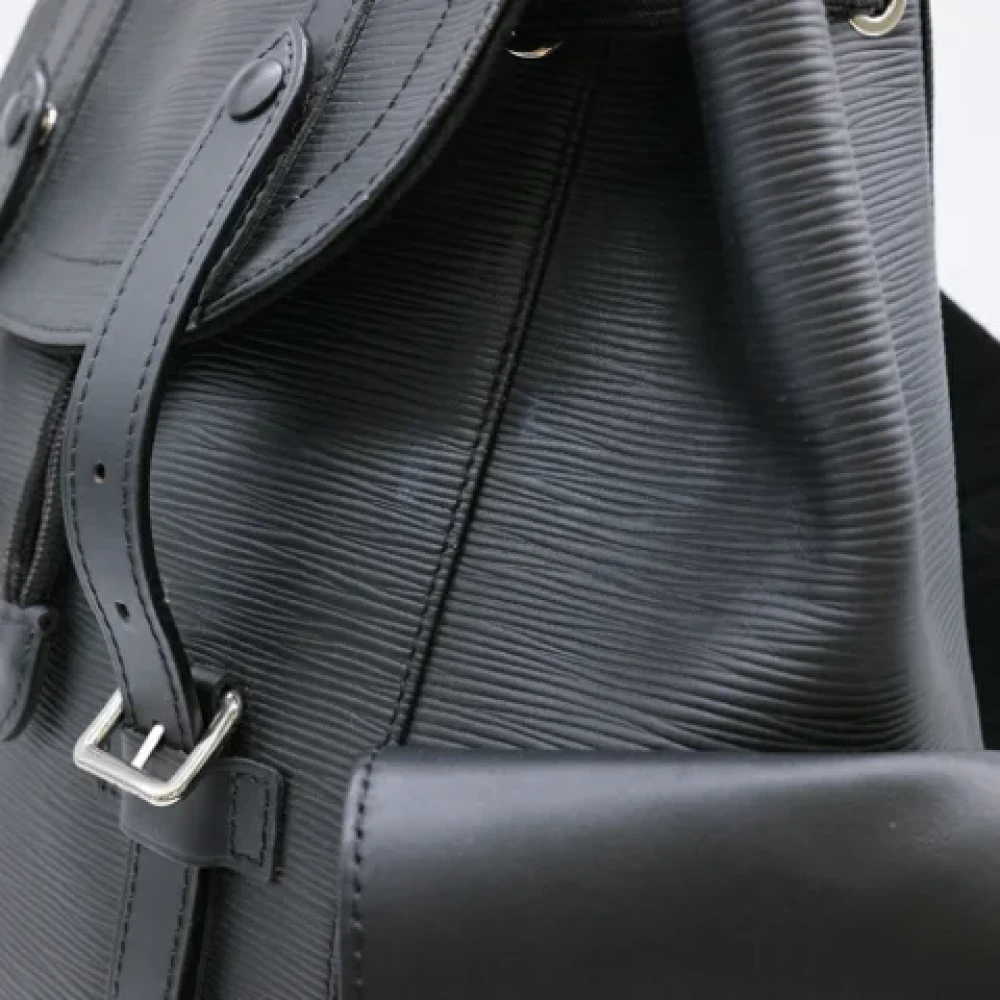 Louis Vuitton Vintage Pre-owned Leather backpacks Black Dames