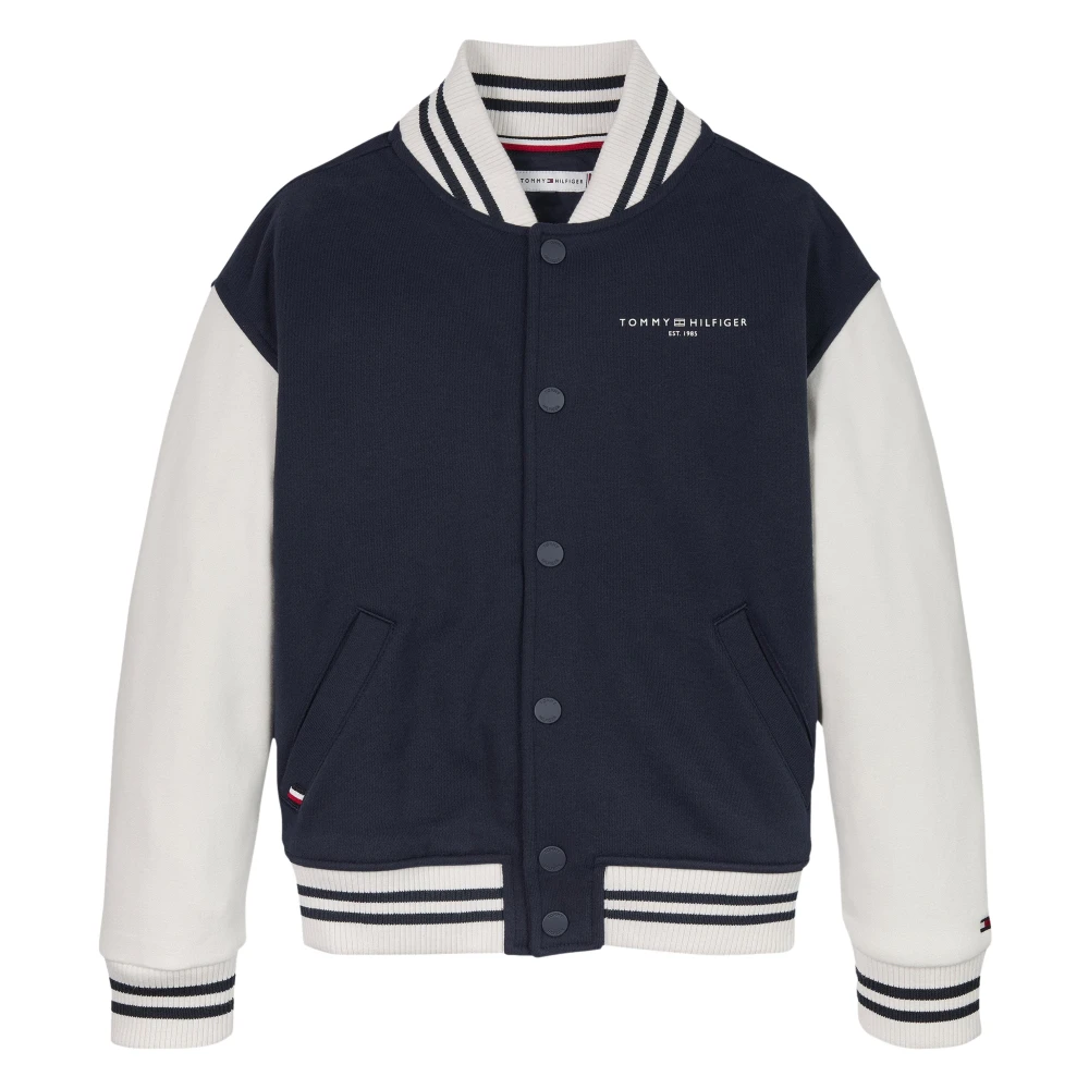 Tommy Hilfiger Men's Blue Navy Mini Corp Logo Bomber Jacket