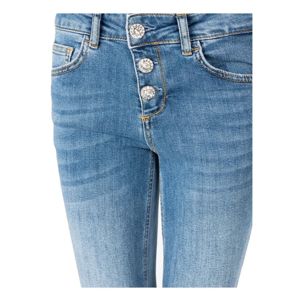 Liu Jo Slim Fit Button-Fly Jeans Blue Dames