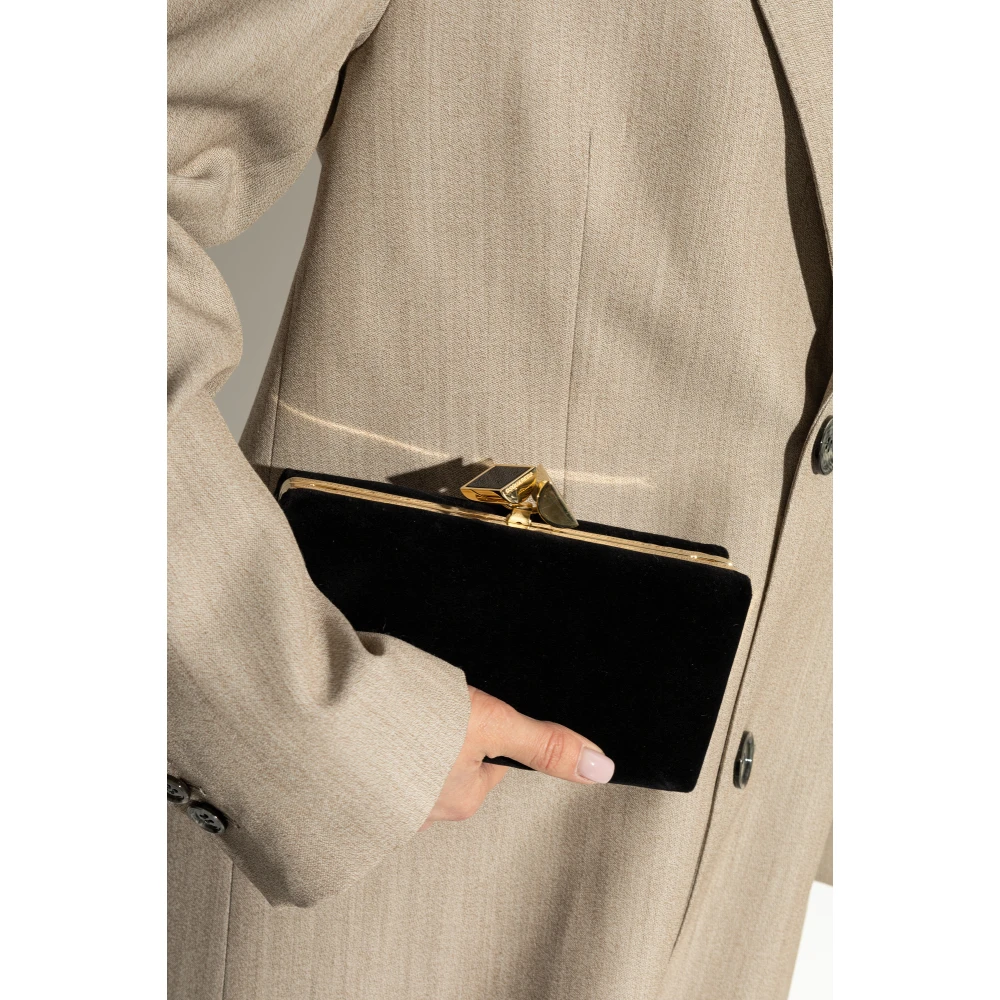 Dsquared2 Velvet clutch Black Dames