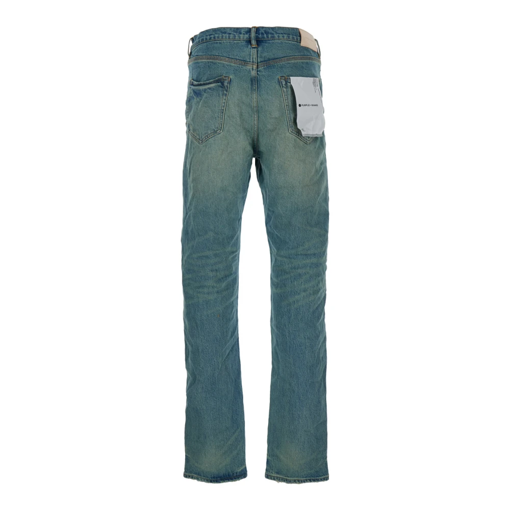 Purple Brand Blauwe Slim Straight Jeans Blue Heren