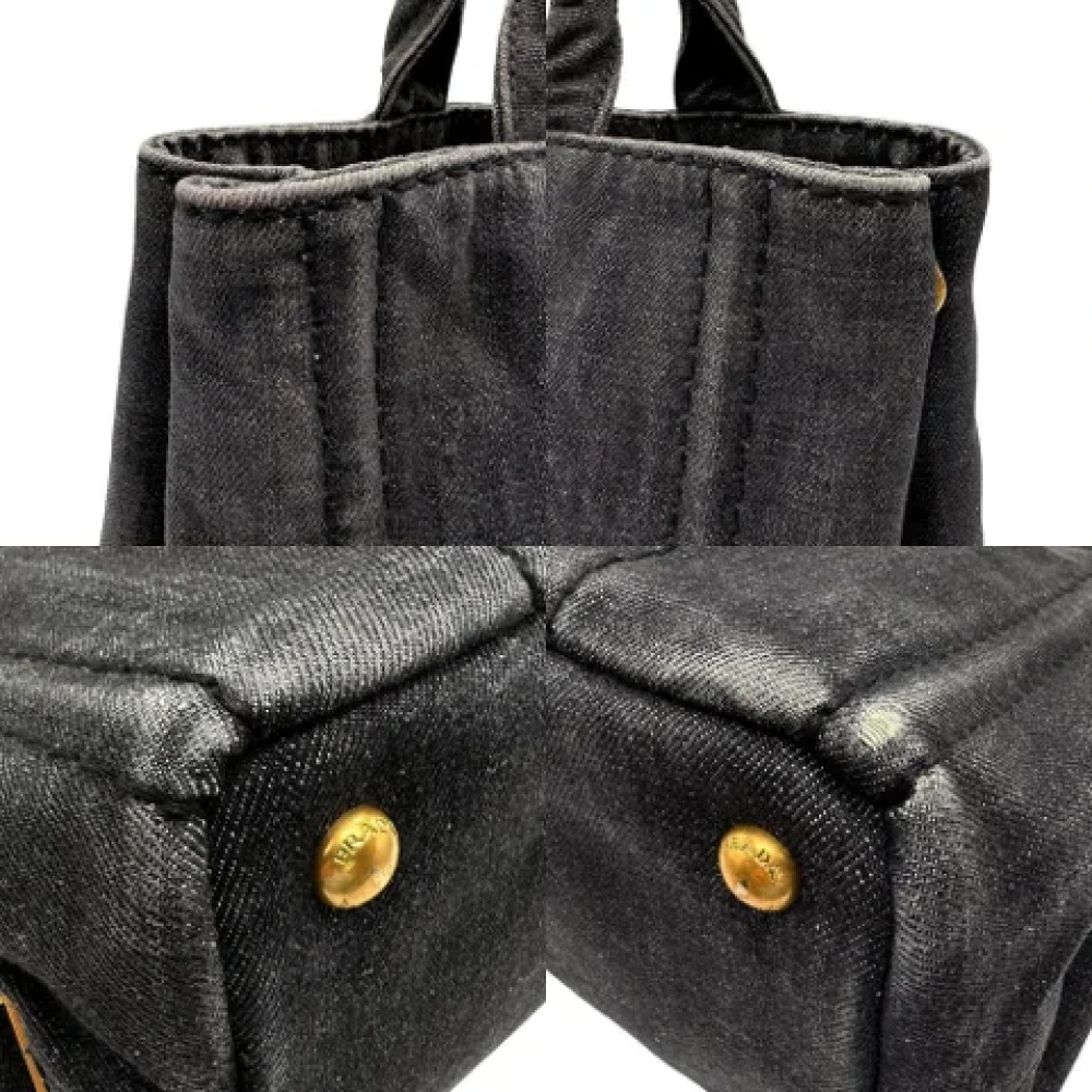 Prada Vintage Pre-owned Canvas prada-bags Gray Dames