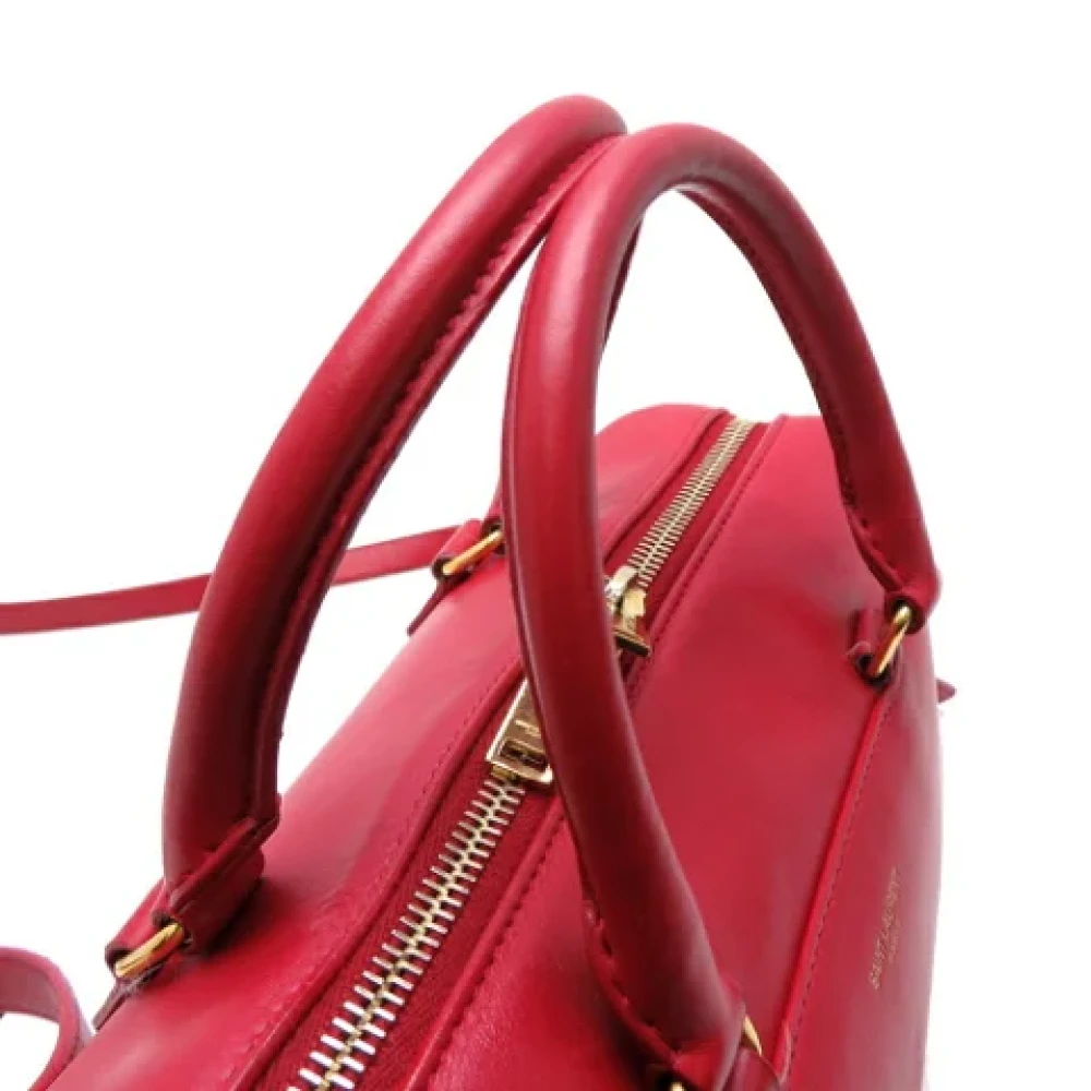 Saint Laurent Vintage Pre-owned Leather handbags Red Dames