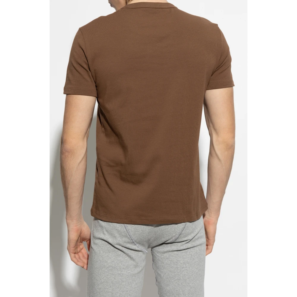 Tom Ford Ondergoed T-shirt met logopatch Brown Heren