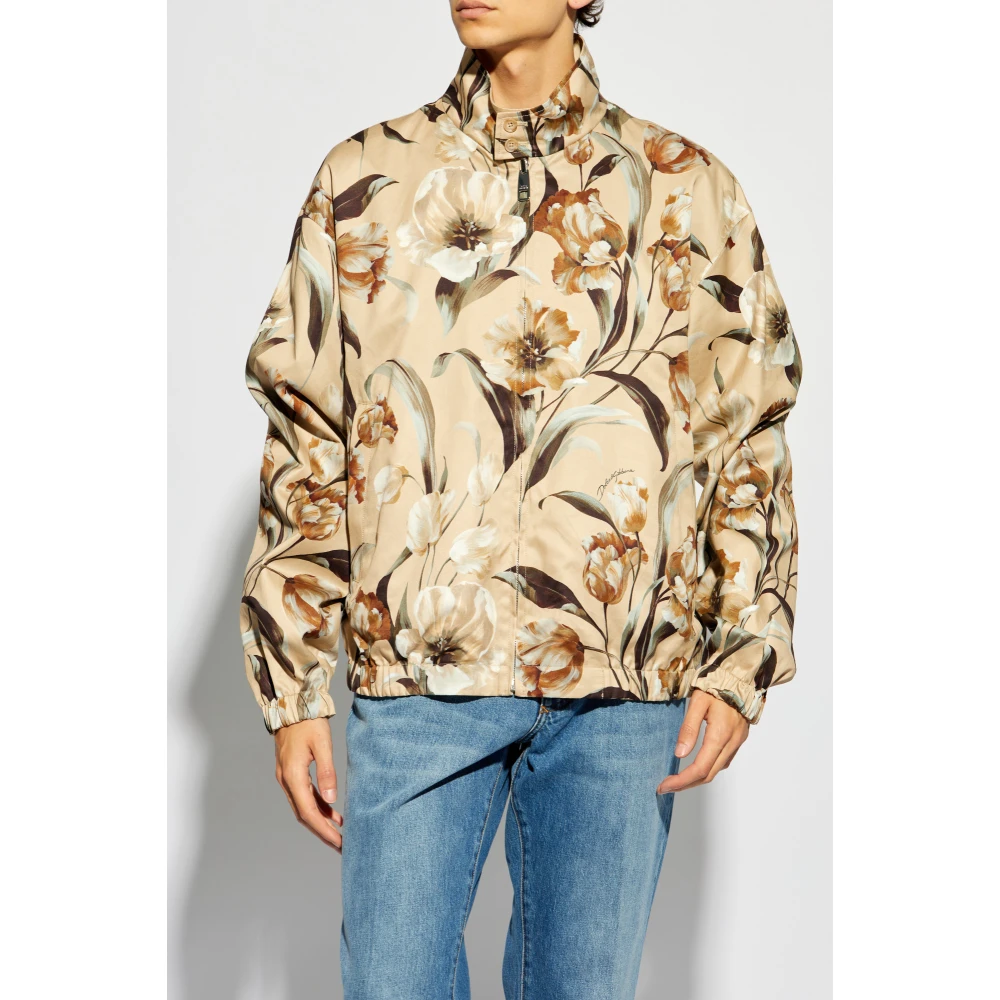 Dolce & Gabbana Omkeerbare jas met bloemenmotief Multicolor Heren