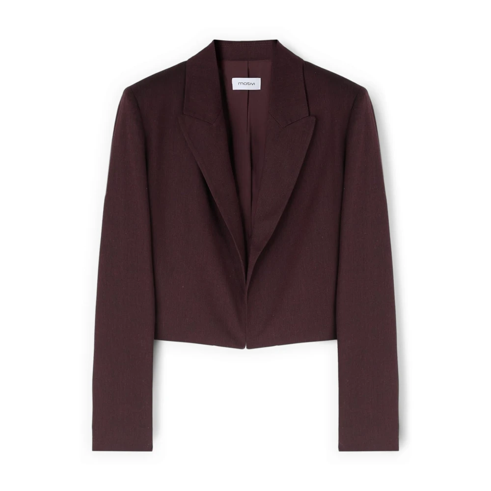 Motivi Vrouw Rood Jassen Dames, 2XS, Linnen, Korte Jas Van Linnenmix