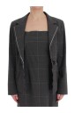gray-checkered-cotton-blazer-dress-set-suit