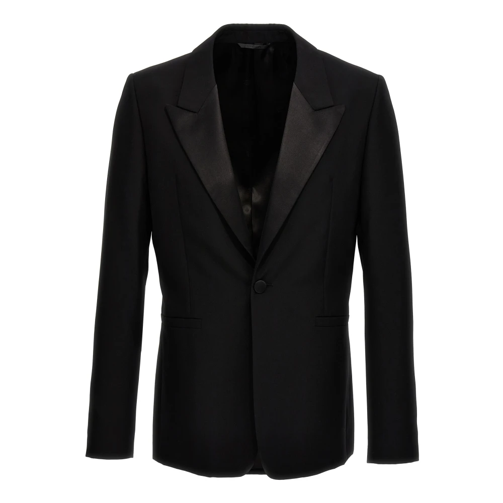 Givenchy Men's Black Peak-Lapel Double-Breasted Blazer