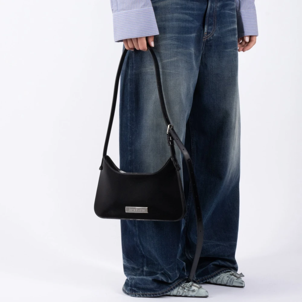 Acne Studios Zwarte Mini Schoudertas Black Dames