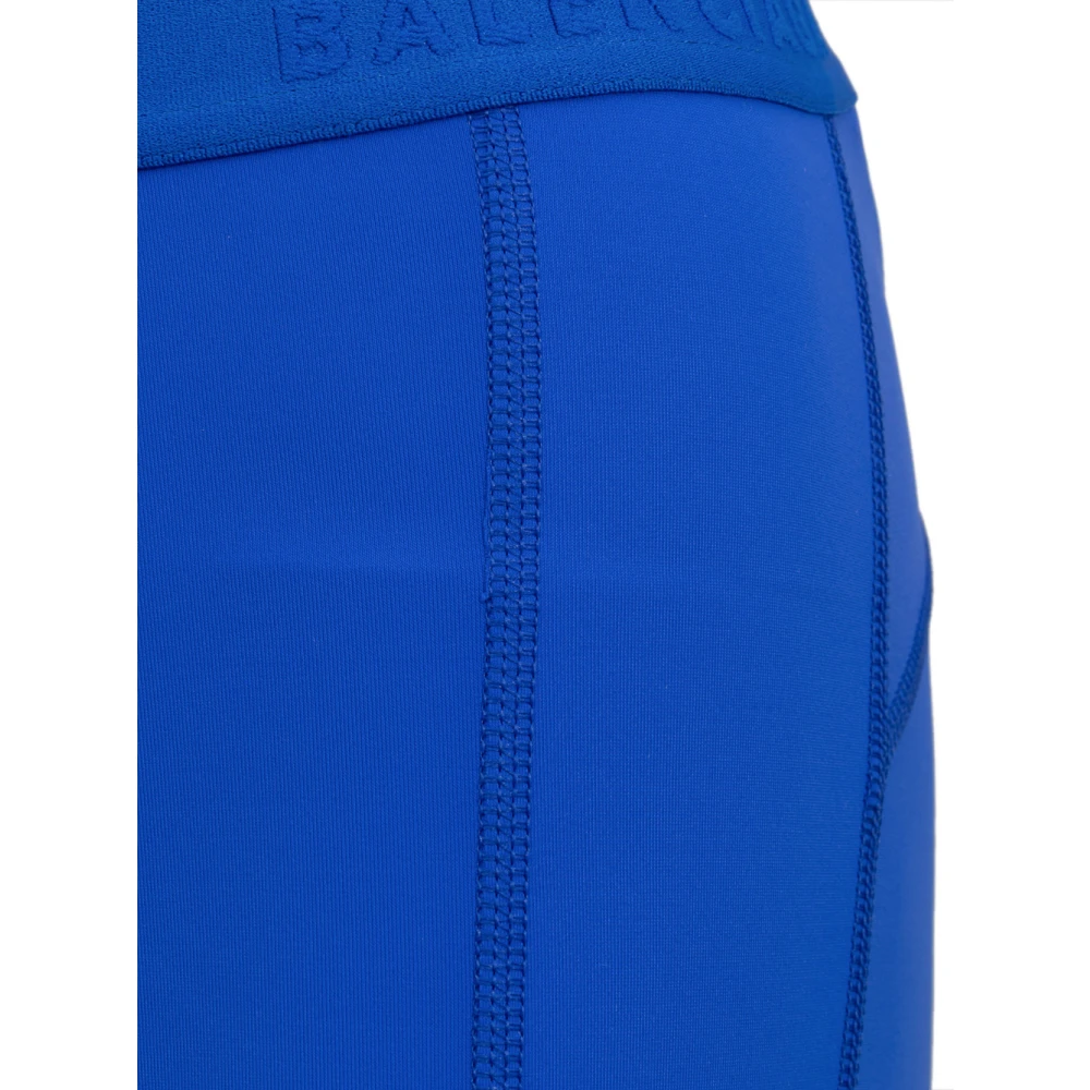 Balenciaga Athletic Cut Leggings met elastische tailleband Blue Dames