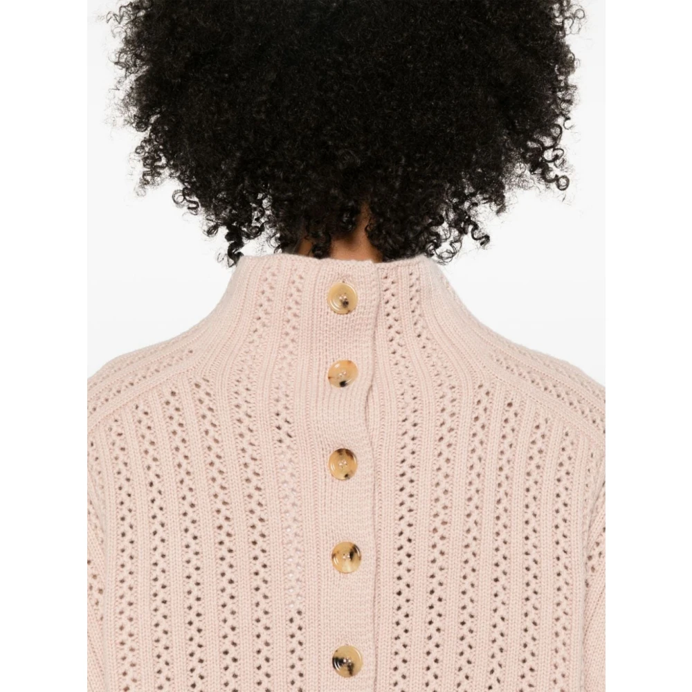 Max Mara Poederroze Wol-Kasjmier Trui Pink Dames