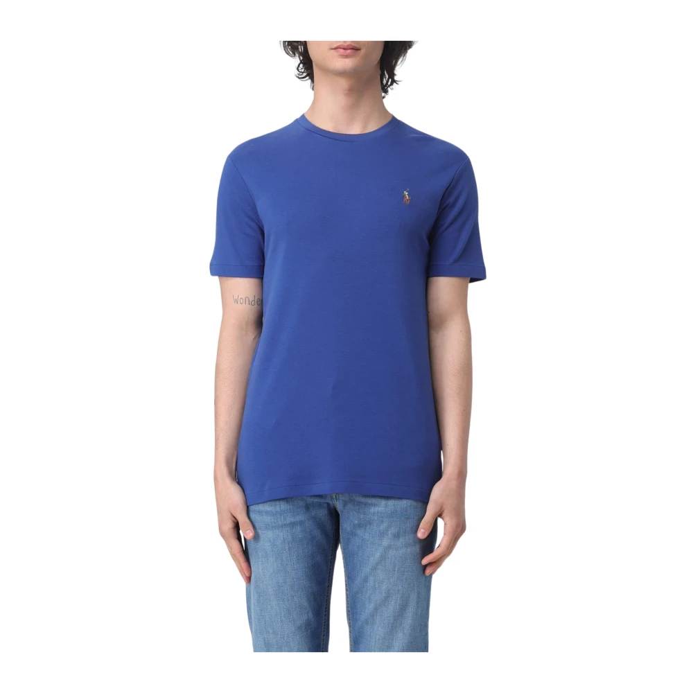 Ralph Lauren Blauw Katoen Crew Neck T-shirt Blue Heren