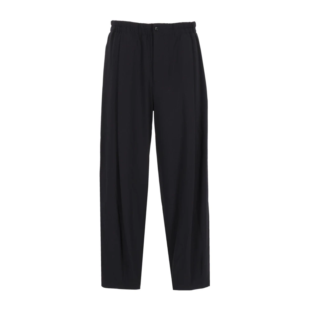 Giorgio Armani Blue Wide Trousers, Male, M, Single-Pleat Trousers