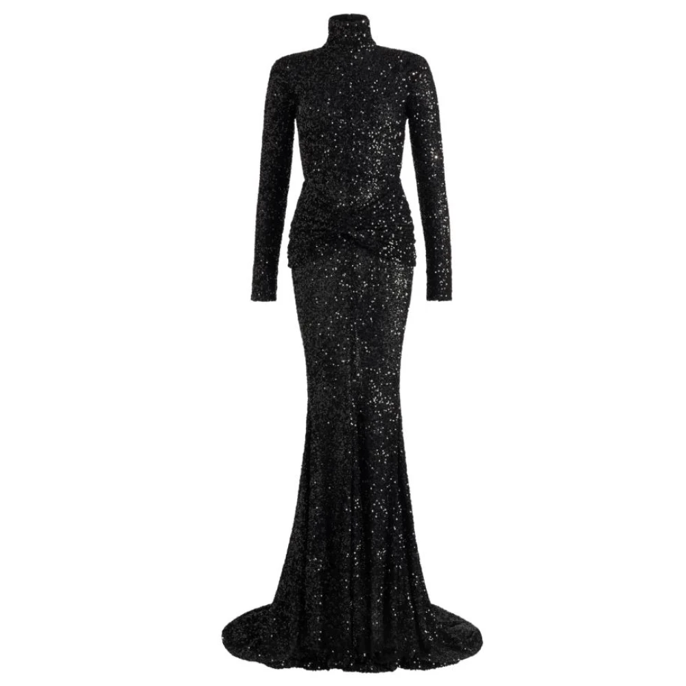 Patou Black Cut-Out Back Maxi Dress - Female - Gowns - Xs - Dresses