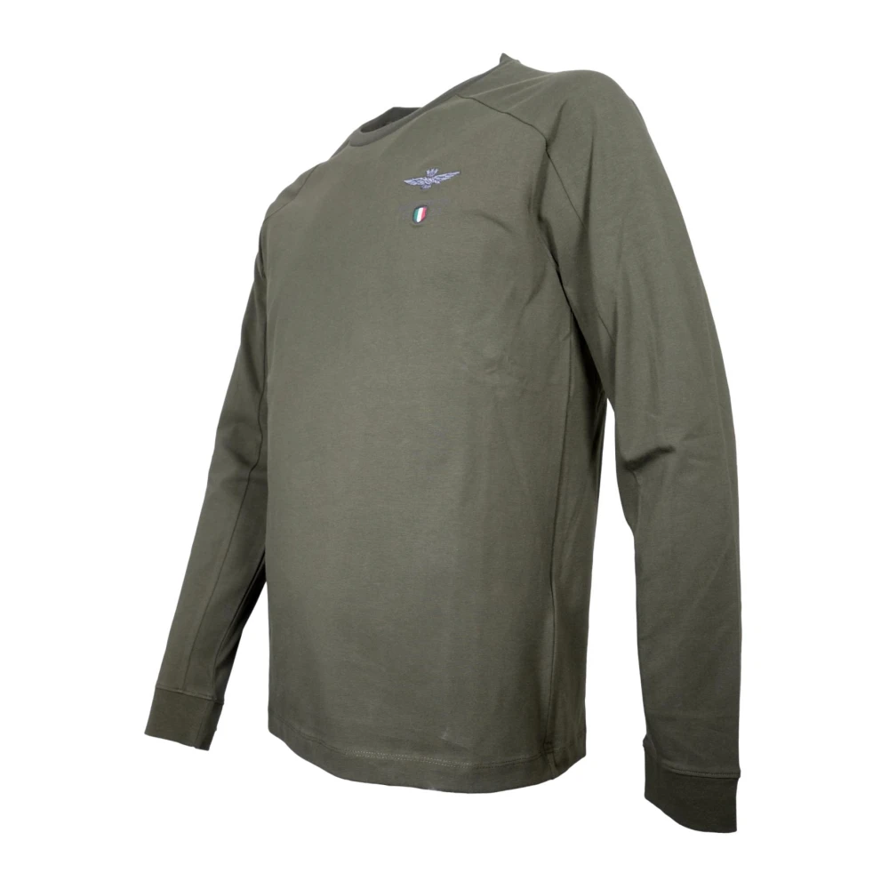 aeronautica militare Basis Ronde Hals Heren T-shirt Green Heren