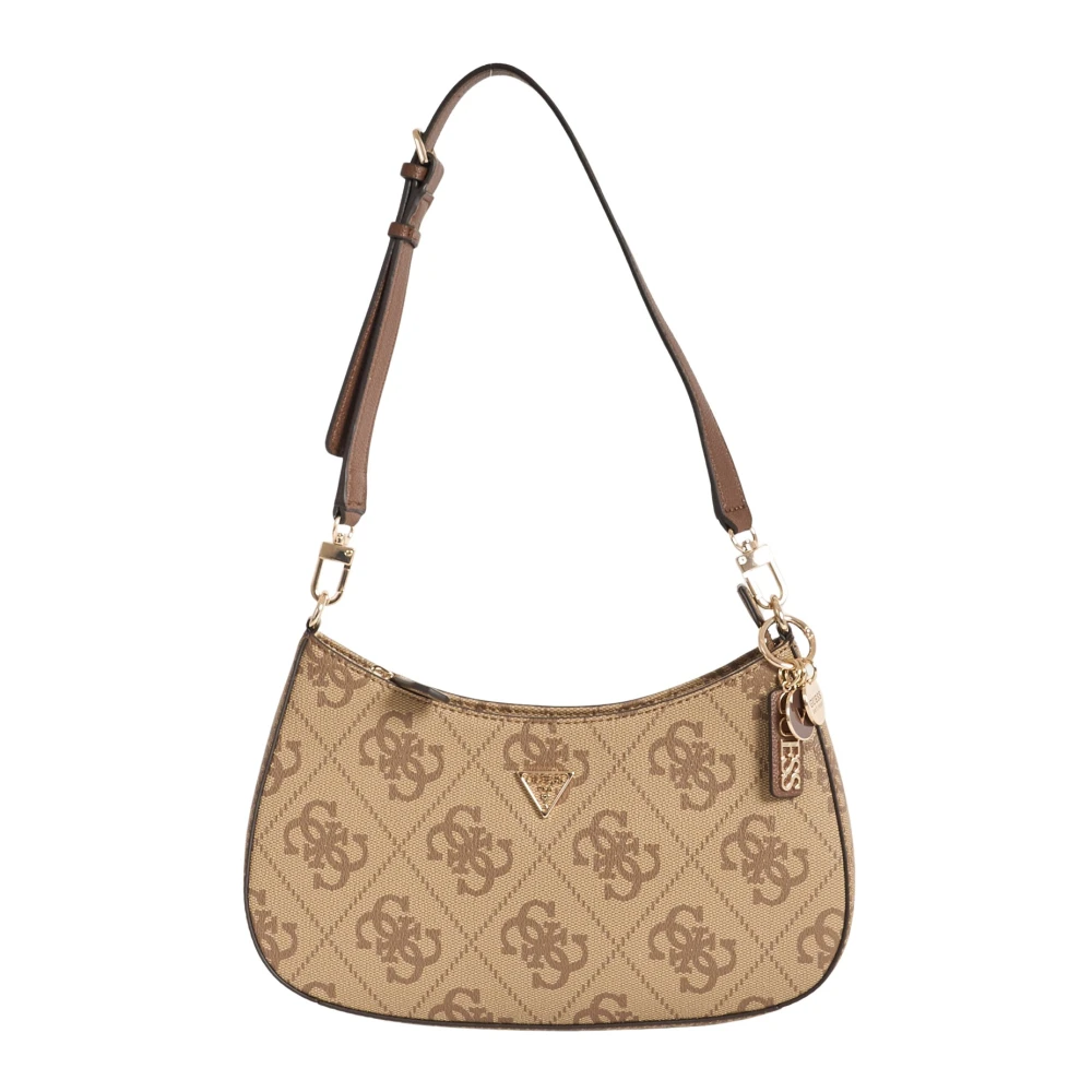 Guess Women's Brown Noelle Logo Shoulder Bag