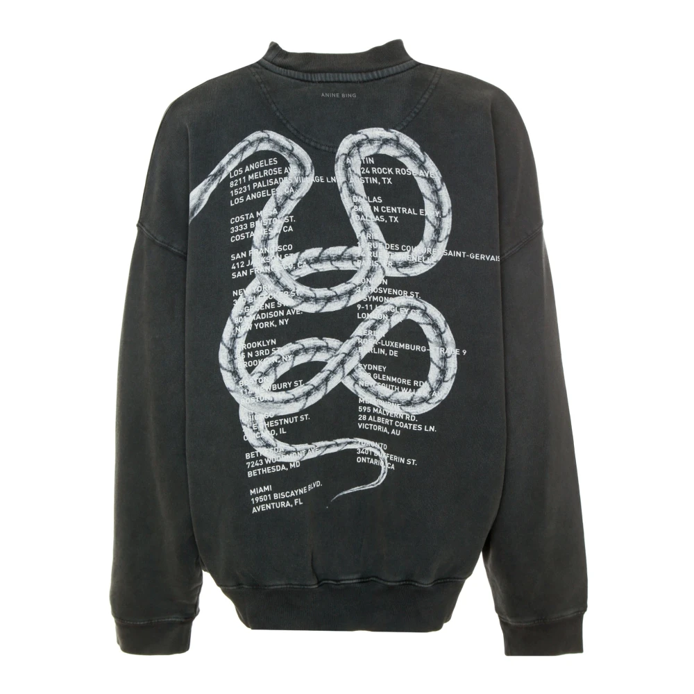 Anine Bing Twisted Snake Sweatshirt Gray Dames