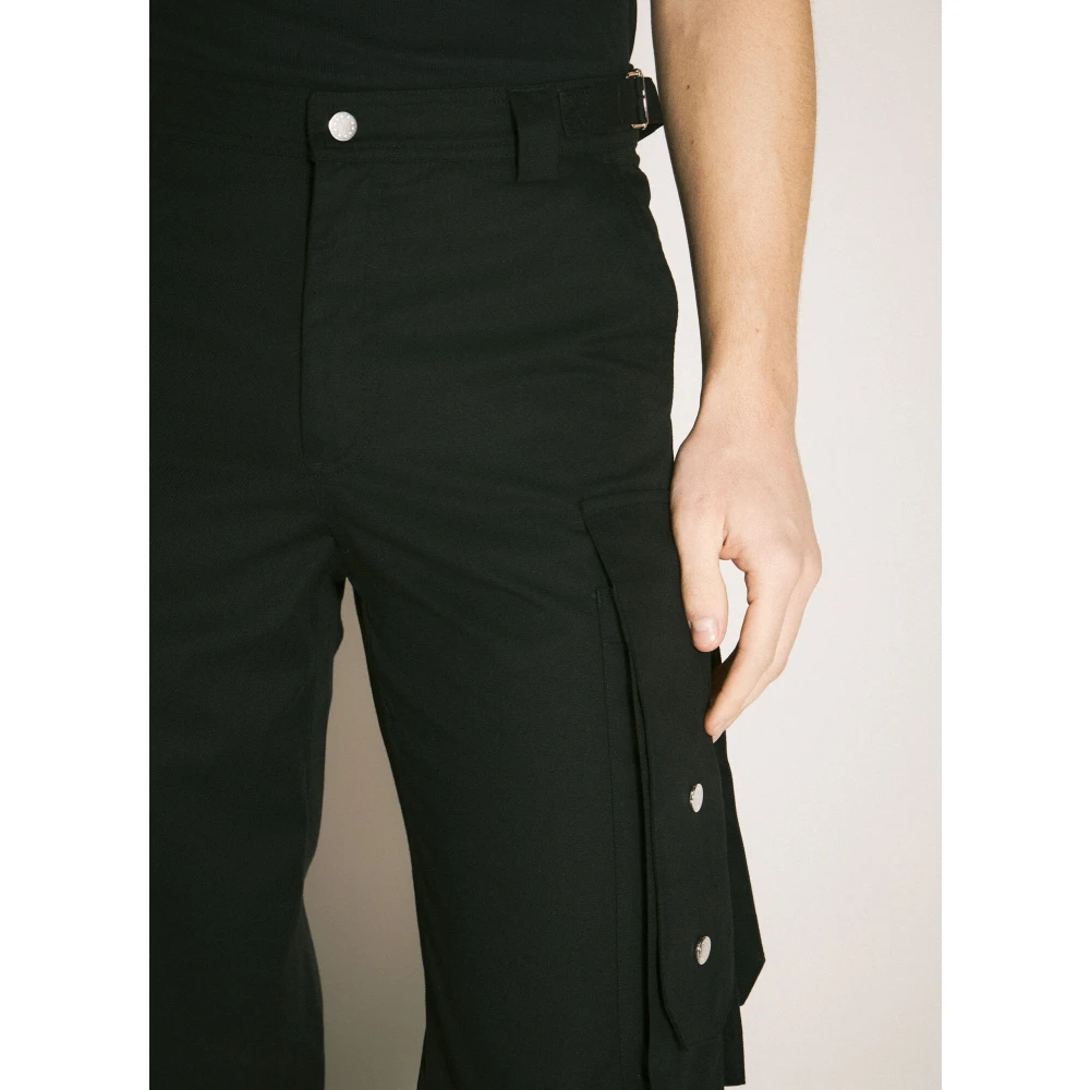 GmbH Wijde Broek met Klokbodemzakken Black Heren