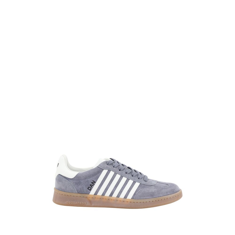 ［関税送料込]DSQUARED2 sneakers Dsquared2 - BOXER SNEAKERS (ホワイト) ロゴ レザースニーカー