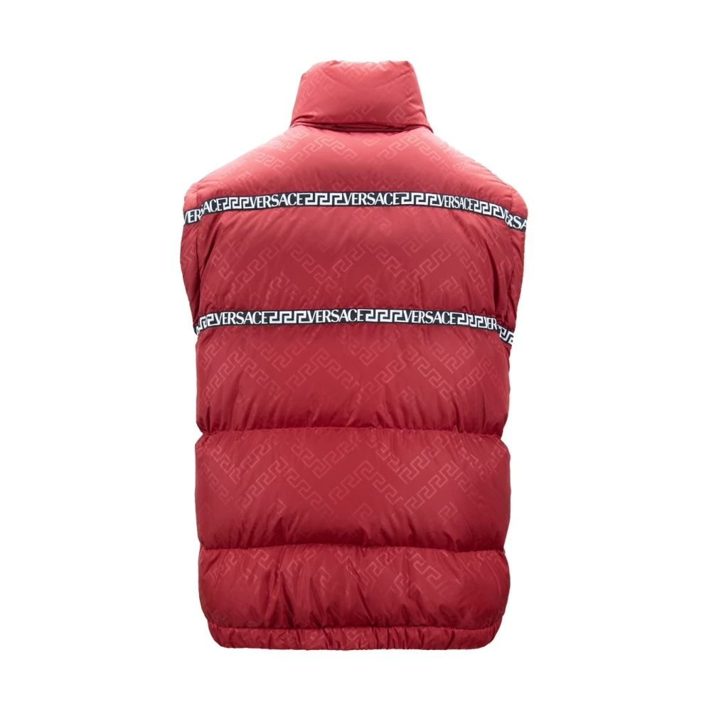 Versace Heren rits gewatteerde jas Red Heren