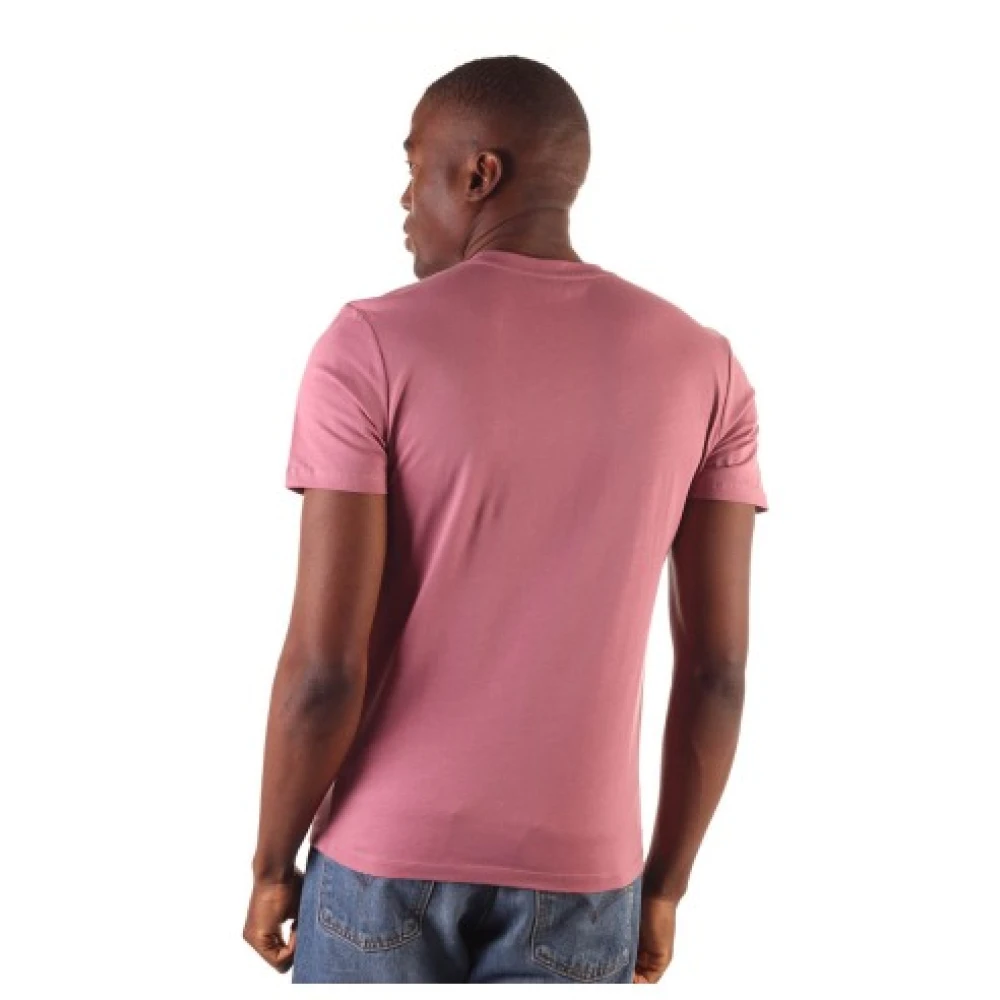 Blauer Heren T-shirt van 100% katoen Pink Heren