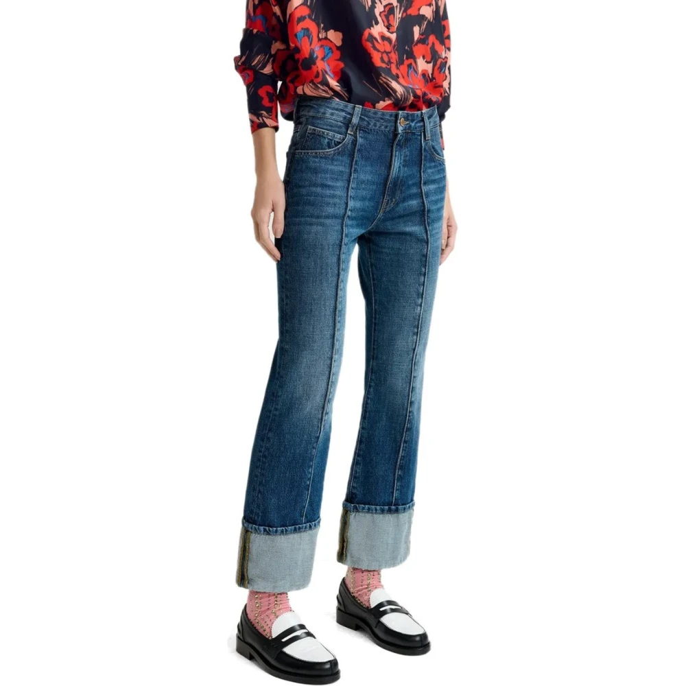 Essentiel Antwerp Blauwe Flare Jeans met Hoge Taille Blue Dames