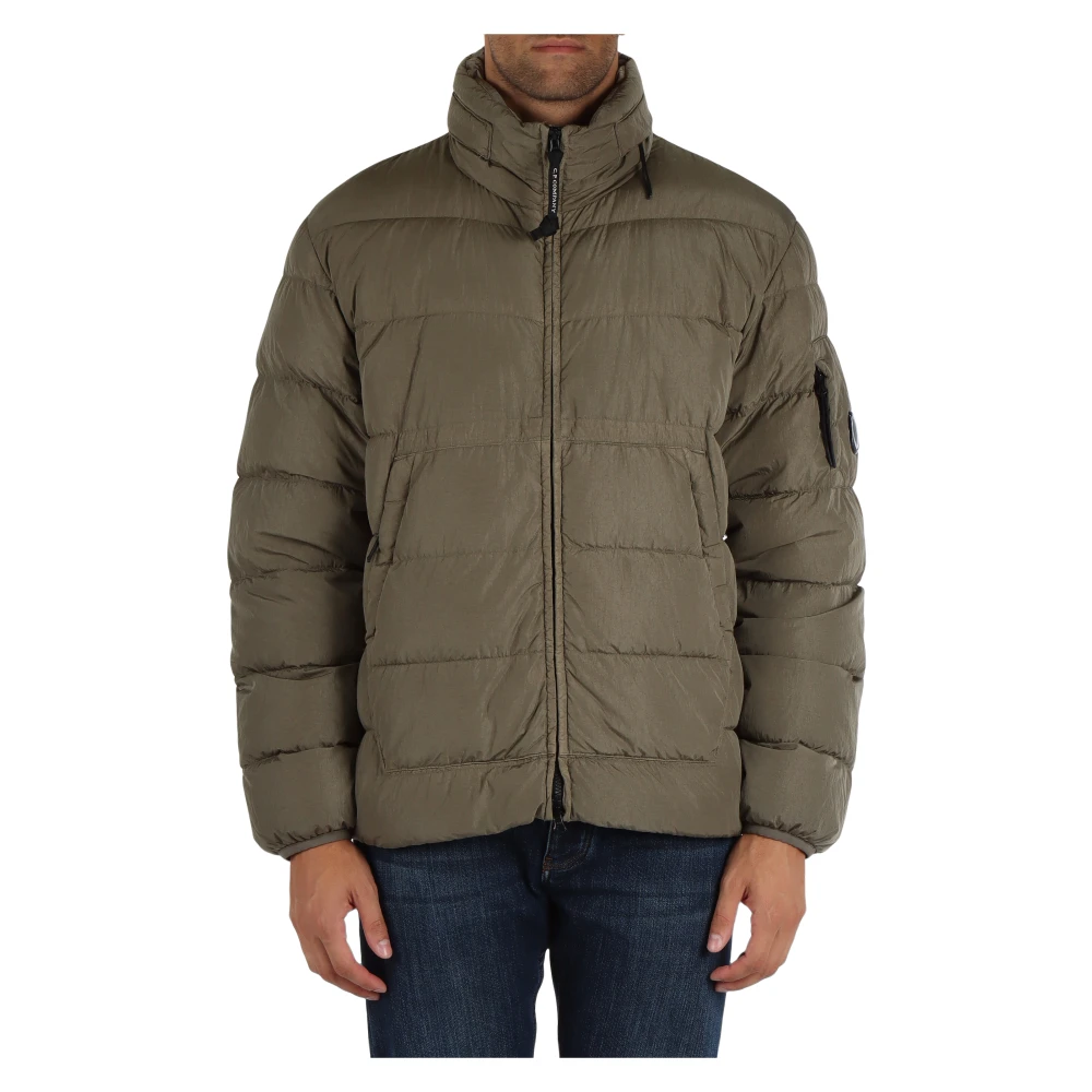 C.P. Company Gewatteerde Nylon Donsjas met Capuchon Green Heren