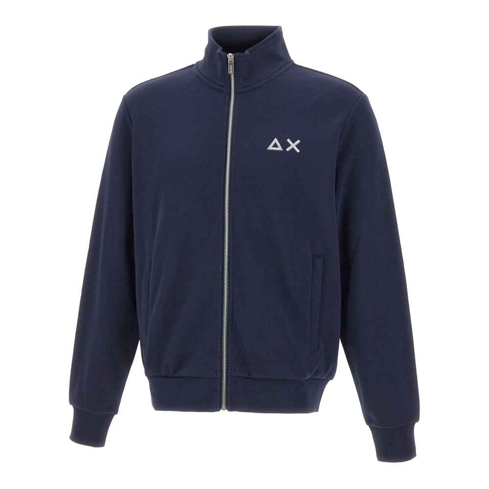 Sun68 Men's Blue Track Zip Basic - Zip-Throughs - L - Sweatshirts & Hoodies