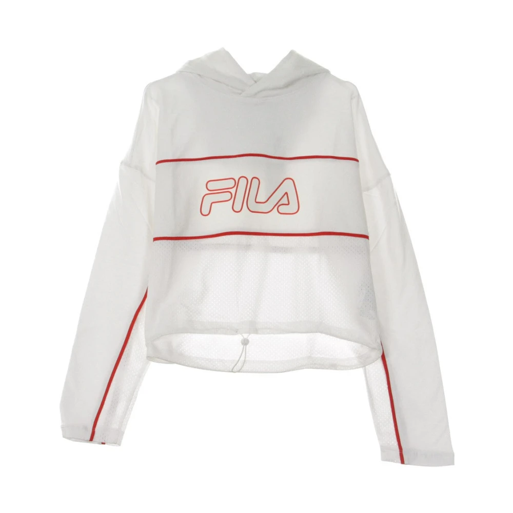 Fila Cropped Hooded Sweatshirt Romy Top White Dames