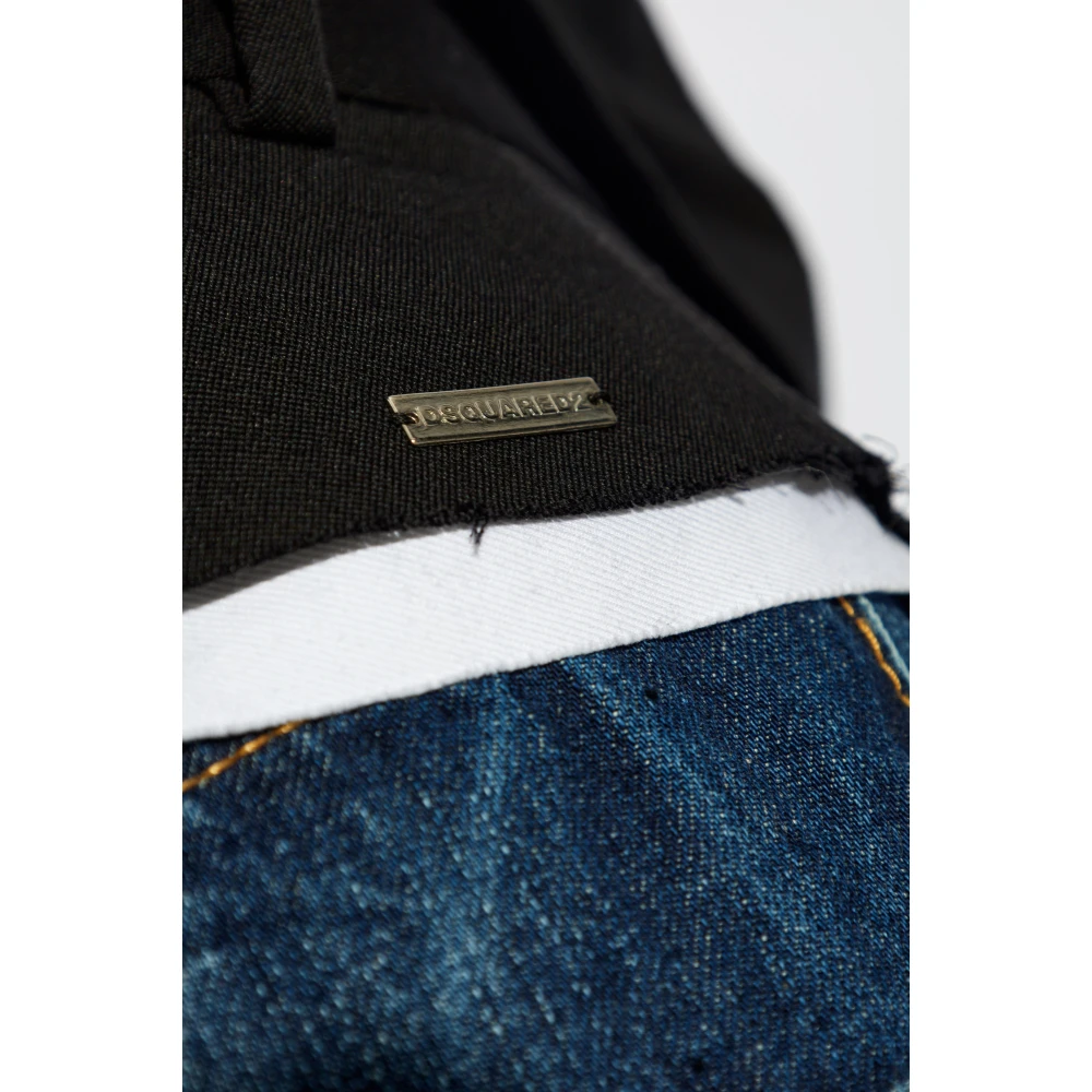 Dsquared2 Jeans gemaakt van gecombineerde materialen Blue Dames