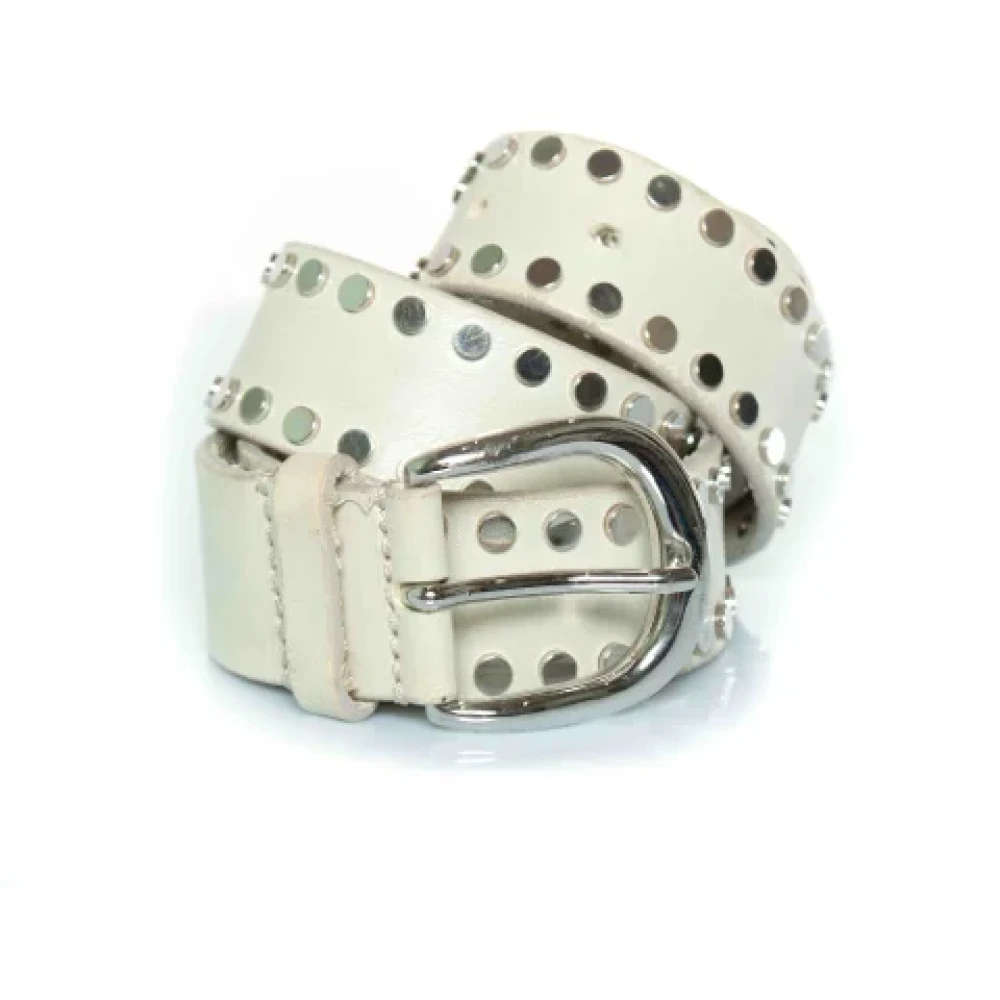 Isabel Marant Pre-owned Leather belts White Dames
