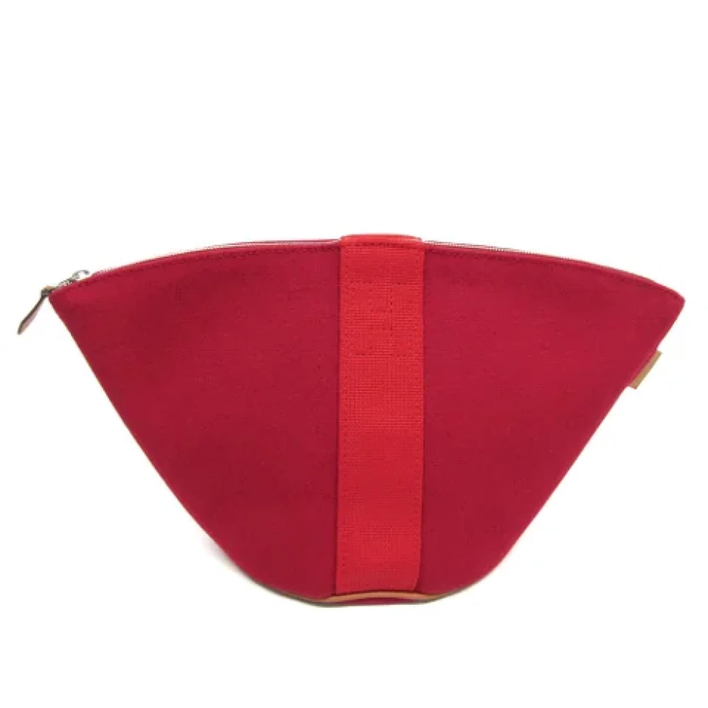 Hermès Vintage Pre-owned Cotton clutches Red Dames