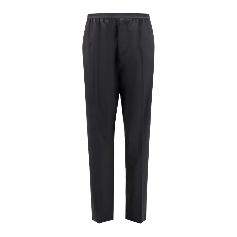 Balenciaga Zwarte Katoenen Logo Broek Black Heren