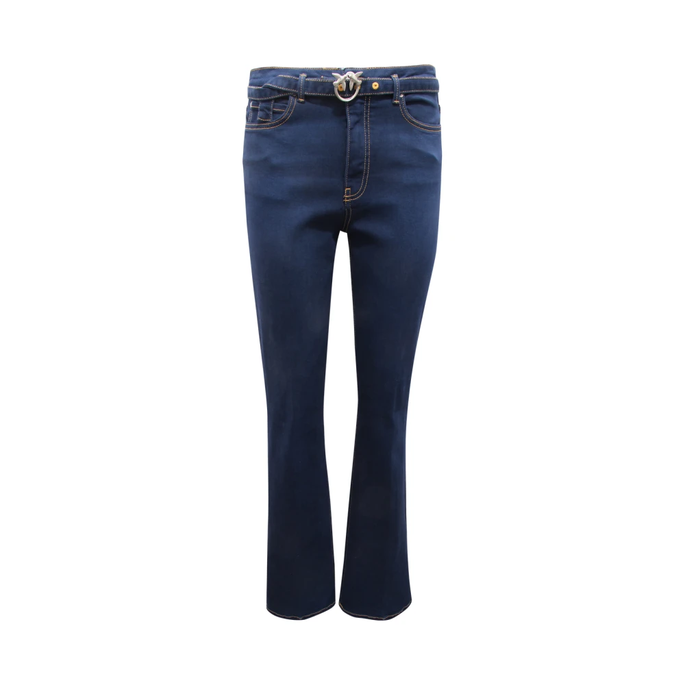 Pinko Women's Blue Flora Flare Trousers - Flare Jeans - W30 - Jeans